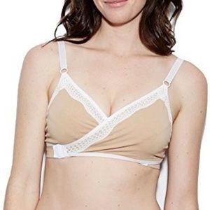 The Dairy Fairy Arden- All-in-One Nursing and Hands-Free Pumping Bra, Nude, L